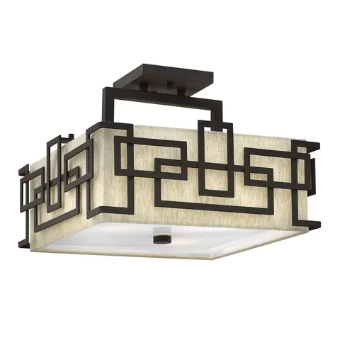Lampa sufitowa Lanza HK-LANZA-SF Elstead Lighting 3x100W E27 Stal Brązowy