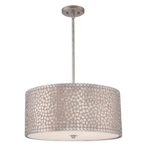 Lampa wisząca Confetti QZ-CONFETTI-P-L Elstead Lighting 4x100W E27 Metal Srebrny