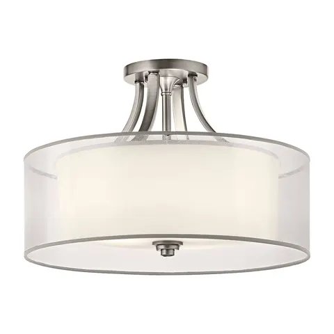 Lampa sufitowa Lacey KL-LACEY-SFM-AP Elstead Lighting 4x60W E27 Stal Srebrny