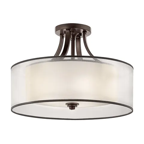 Lampa sufitowa Lacey KL-LACEY-SFM-MB Elstead Lighting 4x60W E27 Stal Brązowy