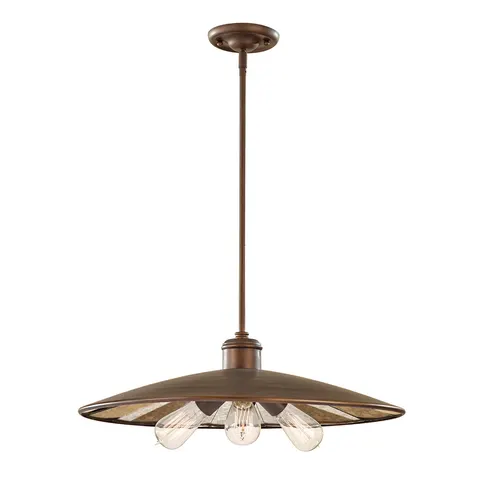 Lampa wisząca Urban Renewal FE-URBANRWL-3P-E Elstead Lighting 3x60W E27 Stal Brązowy