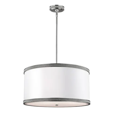 Lampa wisząca Pave FE-PAVE-P-M Elstead Lighting 3x60W E27 Stal Srebrny