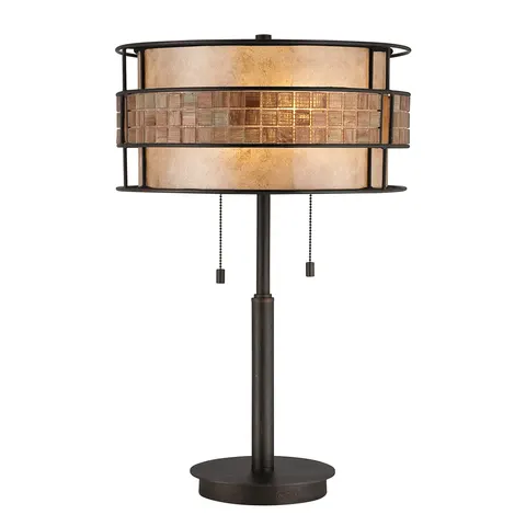 Lampa stojąca Laguna QZ-LAGUNA-TL Elstead Lighting 2x60W E27 Metal Brązowy