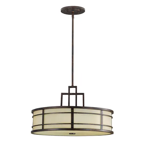 Lampa wisząca Fusion FE-FUSION-P-L Elstead Lighting 3x60W E27 Stal Brązowy
