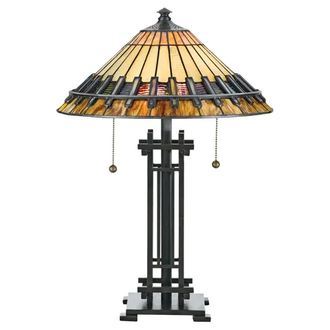 Lampa stojąca Chastain QZ-CHASTAIN-TL Elstead Lighting 2x60W E27 Stal Wielokolorowy