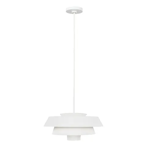 Lampa wisząca Brisbin FE-BRISBIN-MW Elstead Lighting 1x60W E27 Stal Biały