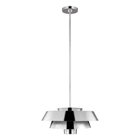 Lampa wisząca Brisbin FE-BRISBIN-PN Elstead Lighting 1x60W E27 Stal Chrom