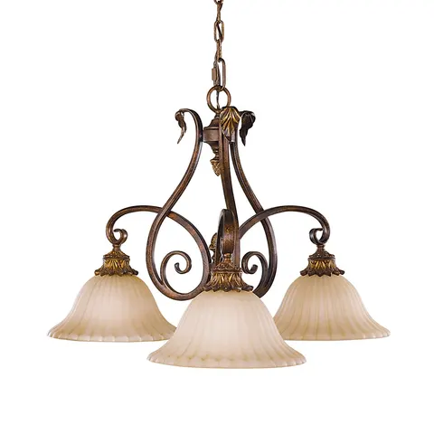 Lampa wisząca Żyrandol Sonoma Valley FE-SONOMAVALLEY3 Elstead Lighting 3x60W E27 Stal Brązowy