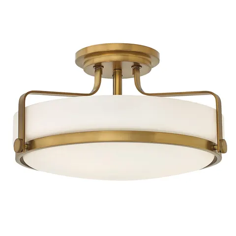 Lampa sufitowa Harper HK-HARPER-SFM-HB Elstead Lighting 3x60W E27 Stal Mosiądz