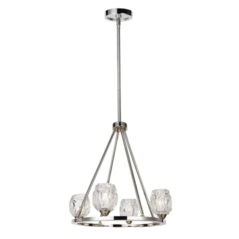 Lampa wisząca Rubin FE-RUBIN4 Elstead Lighting 4x3W LED G9 Szkło Chrom