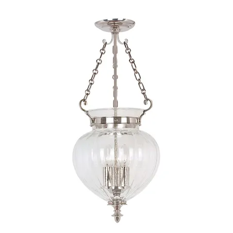 Lampa wisząca Finsbury Park FP-P-M-POL-NCKL Elstead Lighting 3x60W E14 Stal Chrom