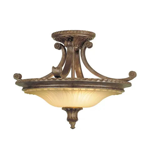 Lampa sufitowa Stirling Castle FE-STIRLING-CASTLESF Elstead Lighting 2x60W E27 Stal Brązowy