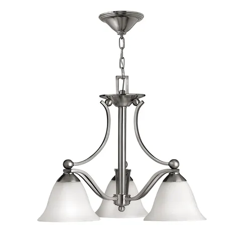 Lampa wisząca Żyrandol Bolla HK-BOLLA3 Elstead Lighting 3x60W E27 Stal Srebrny