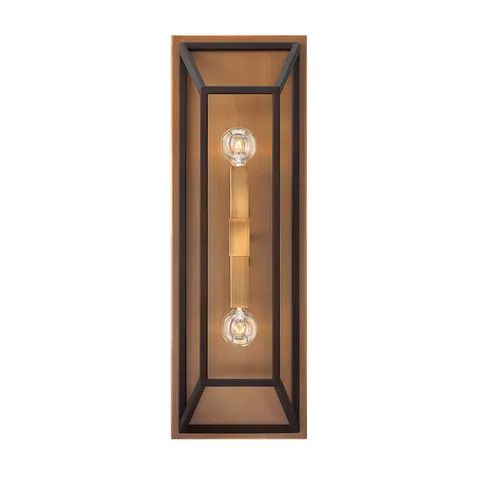 Lampa ścienna Fu Lighton HK-FULTON2 Elstead Lighting 2x60W E14 Mosiądz Brązowy
