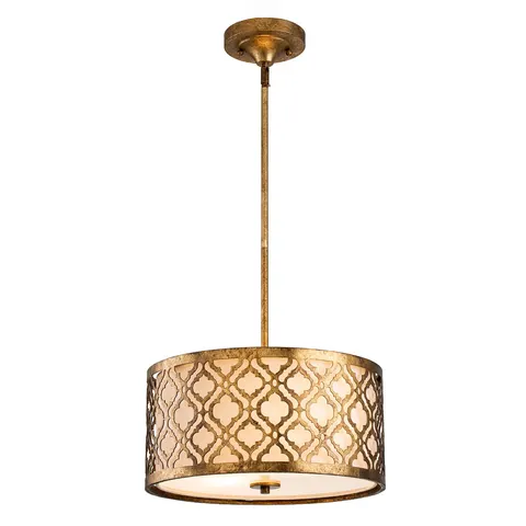 Lampa wisząca Arabella GN-ARABELLA-P-M Elstead Lighting 2x75W E27 Stal Złoty
