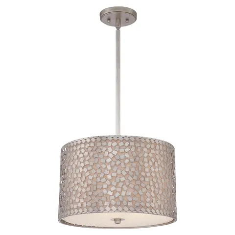 Lampa wisząca Confetti QZ-CONFETTI-P-M Elstead Lighting 3x100W E27 Metal Srebrny