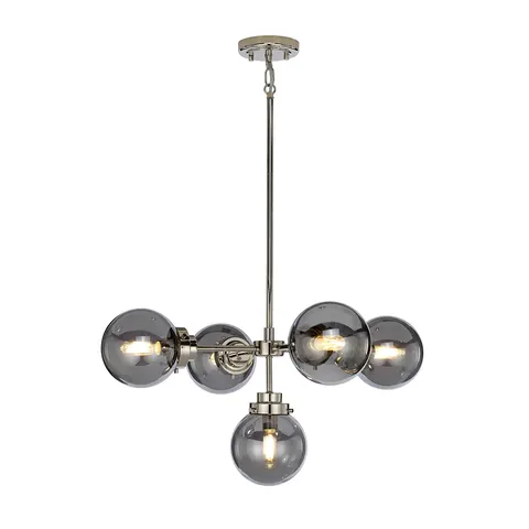 Lampa wisząca Kula KULA5 Elstead Lighting 5x8W LED E14 Stal Srebrny