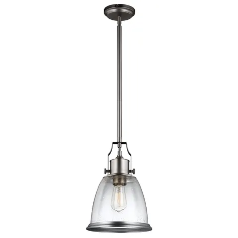 Lampa wisząca Hobson FE-HOBSON-P-M-SN Elstead Lighting 1x75W E27 Stal Srebrny