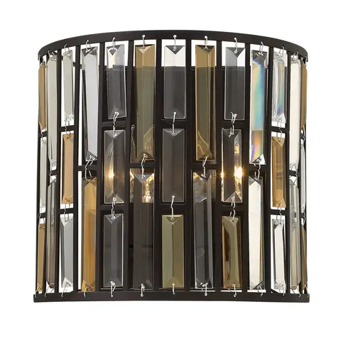 Lampa ścienna Gemma HK-GEMMA2-A-VBZ Elstead Lighting 2x60W E14 Stal Brązowy