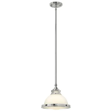 Lampa wisząca Amelia HK-AMELIA-P-S-CM Elstead Lighting 1x60W E27 Metal Srebrny