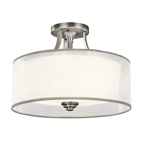 Lampa sufitowa Lacey KL-LACEY-SF-AP Elstead Lighting 3x60W E27 Stal Srebrny
