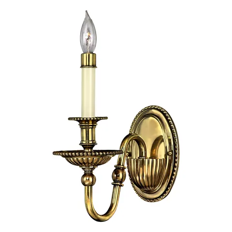 Lampa ścienna Cambridge HK-CAMBRIDGE1 Elstead Lighting 1x60W E14 Mosiądz Złoty
