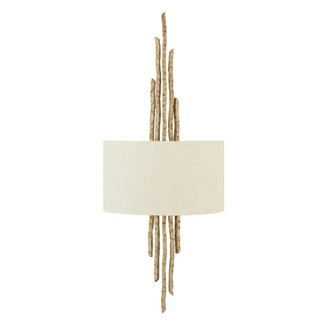 Lampa ścienna Spyre HK-SPYRE2-CPG Elstead Lighting 2x60W E14 Stal Złoty