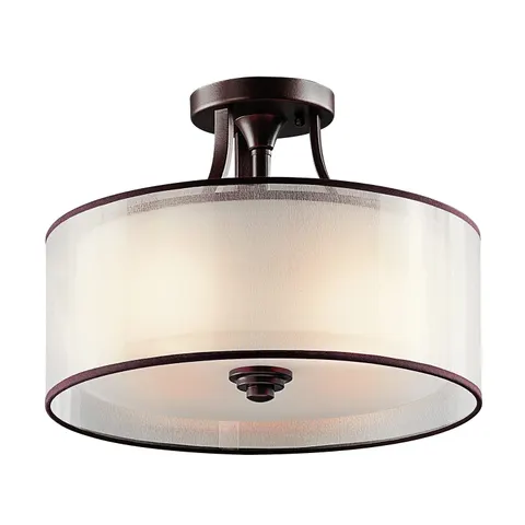Lampa sufitowa Lacey KL-LACEY-SF-MB Elstead Lighting 3x60W E27 Stal Brązowy