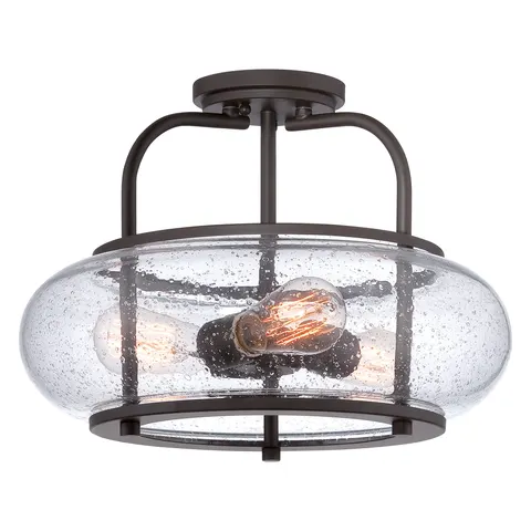Lampa sufitowa Trilogy QZ-TRILOGY-SF-M Elstead Lighting 3x60W E27 Metal Brązowy