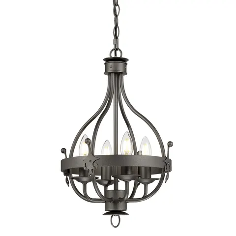 Lampa wisząca Windsor WINDSOR4-GR Elstead Lighting 4x60W E14 Stal Grafit