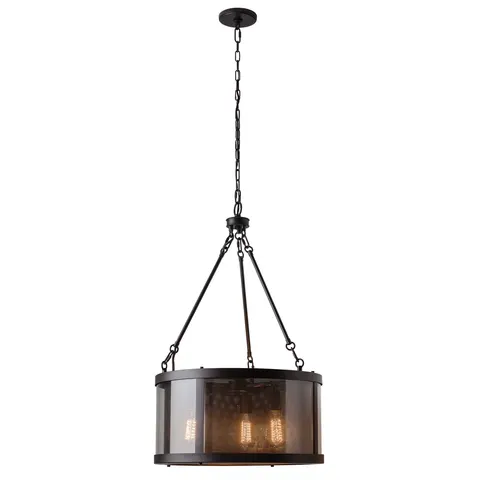 Lampa wisząca Bluffton FE-BLUFFTON-3P Elstead Lighting 3x100W E27 Stal Brązowy