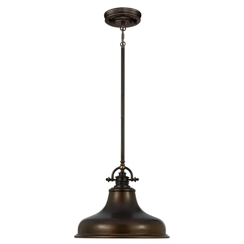 Lampa wisząca Emery QZ-EMERY-P-M-PN Elstead Lighting 1x100W E27 Metal Brązowy