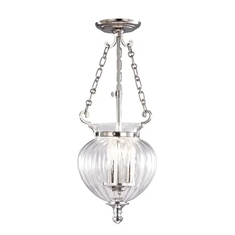 Lampa wisząca Finsbury Park FP-P-S-POL-NCKL Elstead Lighting 3x60W E14 Stal Chrom