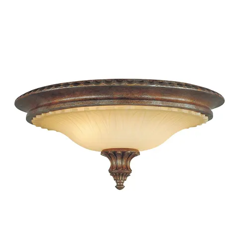 Lampa sufitowa plafon okrągły Stirling Castle FE-STIRLING-CASTLE-F Elstead Lighting 2x60W Brązowy Stal