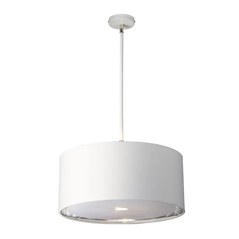 Lampa wisząca Balance BALANCE-P-WPN Elstead Lighting 1x60W E27 Stal Biały