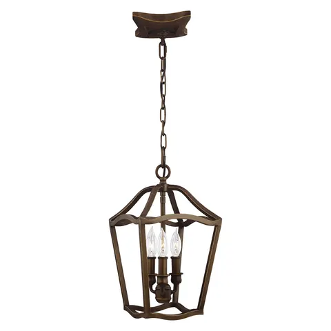 Lampa wisząca Yarmouth FE-YARMOUTH-3P Elstead Lighting 3x60W E14 Stal Mosiądz