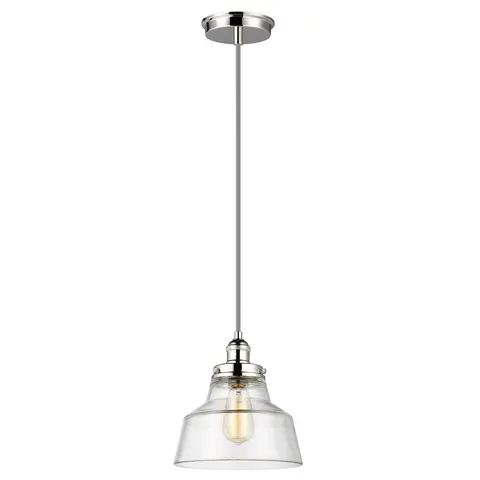 Lampa wisząca Baskin FE-BASKIN-P-A-PN Elstead Lighting 1x60W E27 Szkło Chrom
