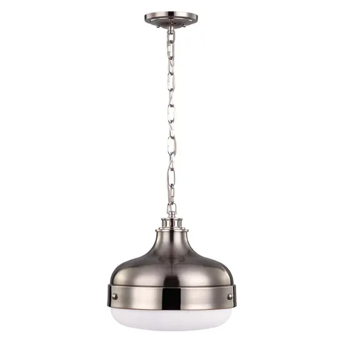 Lampa wisząca Cadence FE-CADENCE-2P-BS Elstead Lighting 2x75W E27 Stal Srebrny
