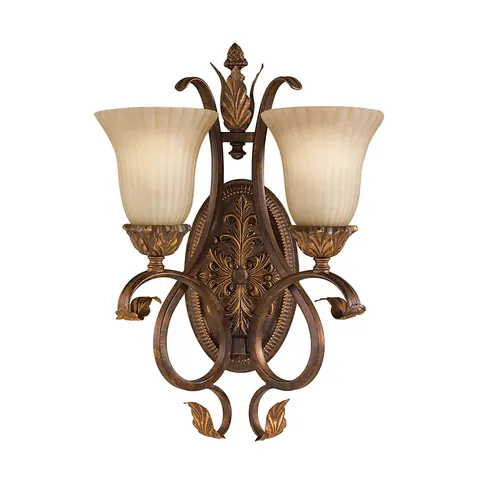 Lampa ścienna Sonoma Valley FE-SONOMAVALLEY2 Elstead Lighting 2x60W E27 Stal Brązowy