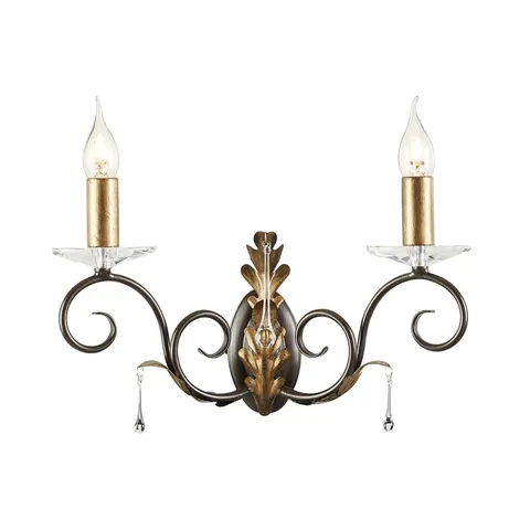 Lampa ścienna Amarilli AML2-BRONZE Elstead Lighting 2x60W E14 Stal Brązowy