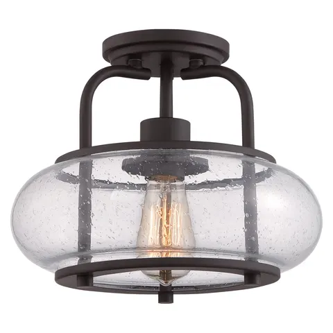 Lampa sufitowa Trilogy QZ-TRILOGY-SF-S Elstead Lighting 1x60W E27 Metal Brązowy
