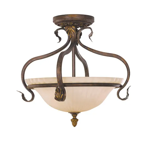 Lampa sufitowa Sonoma Valley FE-SONOMAVALLEY-SF Elstead Lighting 3x60W E27 Stal Brązowy