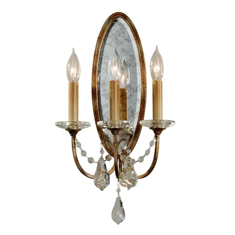 Lampa ścienna Valentina FE-VALENTINA-W3 Elstead Lighting 3x60W E14 Stal Brązowy