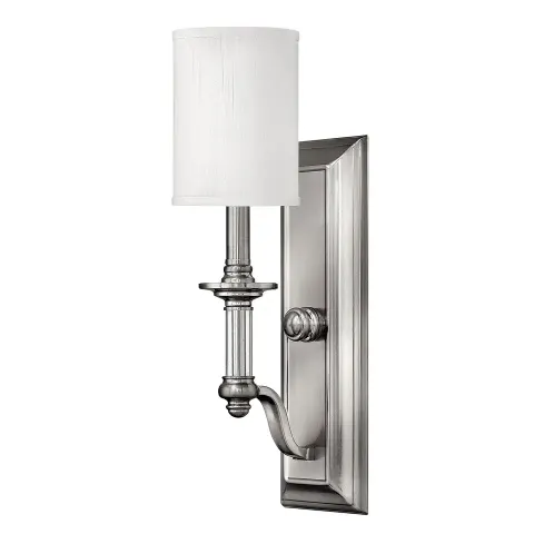 Lampa ścienna Sussex HK-SUSSEX1 Elstead Lighting 1x60W E14 Stal Srebrny