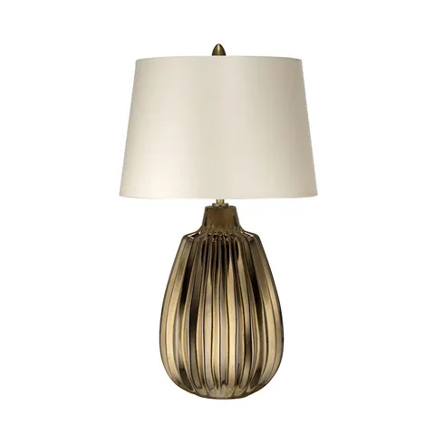 Lampa stojąca Newham NEWHAM-TL-S Elstead Lighting 1x60W E27 Ceramika Brązowy