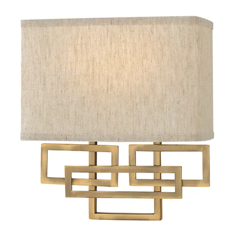 Lampa ścienna Lanza HK-LANZA2-BR Elstead Lighting 2x60W E14 Stal Złoty