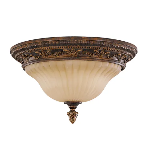Lampa sufitowa plafon Sonoma Valley FE-SONOMAVALLEY-F Elstead Lighting 2x60W Brązowy Stal