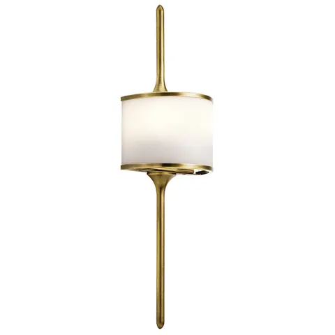 Lampa ścienna Mona KL-MONA-S-NBR Elstead Lighting 2x3.5W LED G9 Stal Złoty