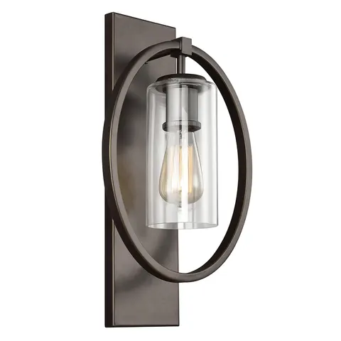 Lampa ścienna Marlena FE-MARLENA1-ANBZ Elstead Lighting 1x60W E27 Stal Czarny