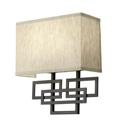 Lampa ścienna Lanza HK-LANZA2 Elstead Lighting 2x60W E14 Stal Brązowy